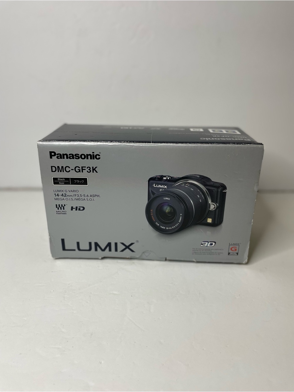 Panasonic Lumix DMC-GF3K Mirrorless Camera Box - Silver/Black Artwork